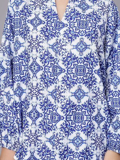 Majolica Print Oversized Two-Piece Set