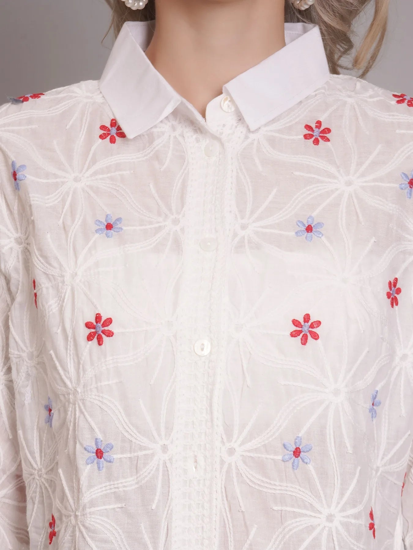 Chain Stitch Embroidered Shirt