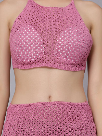 Sexy Crochet Two Piece Set