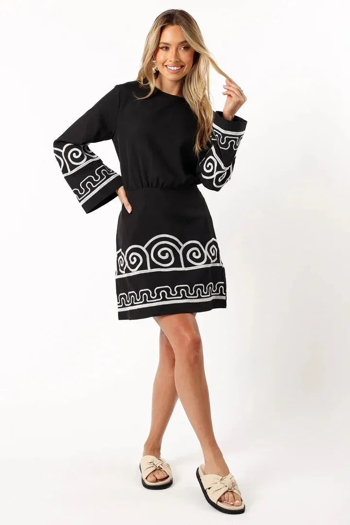 Embroidered Short Dress