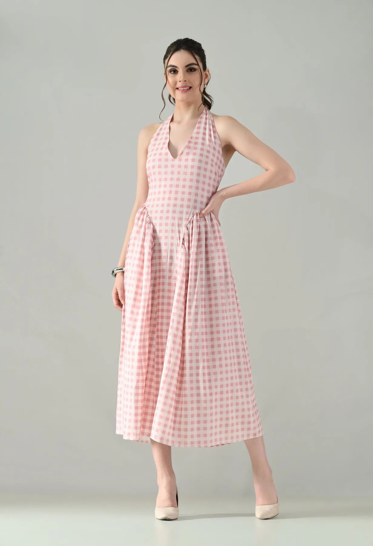 Checkmate Charm Midi Dress