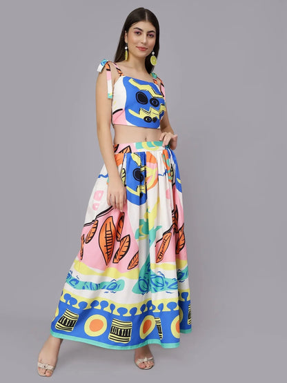 Sunray Printed Two Piece Set