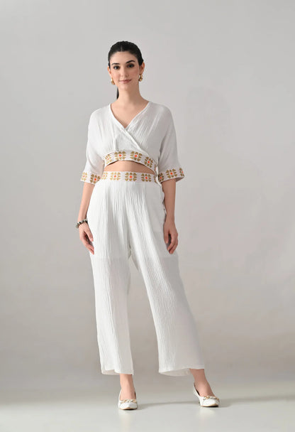 Embroidered Two-Piece Set