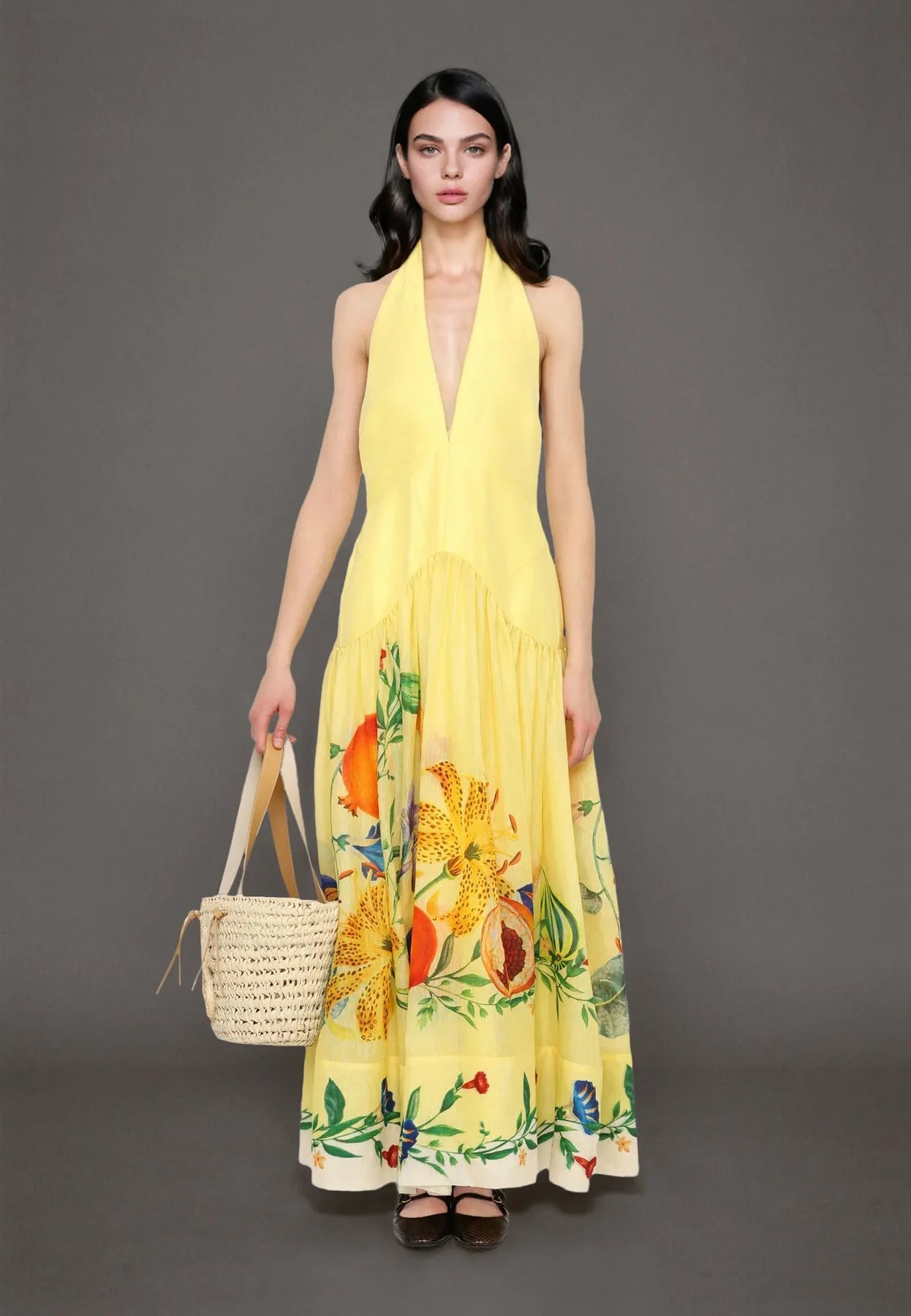 Halter Neckline Maxi Dress