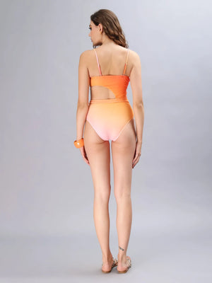 Sunset Ombre Side Knot Monokini
