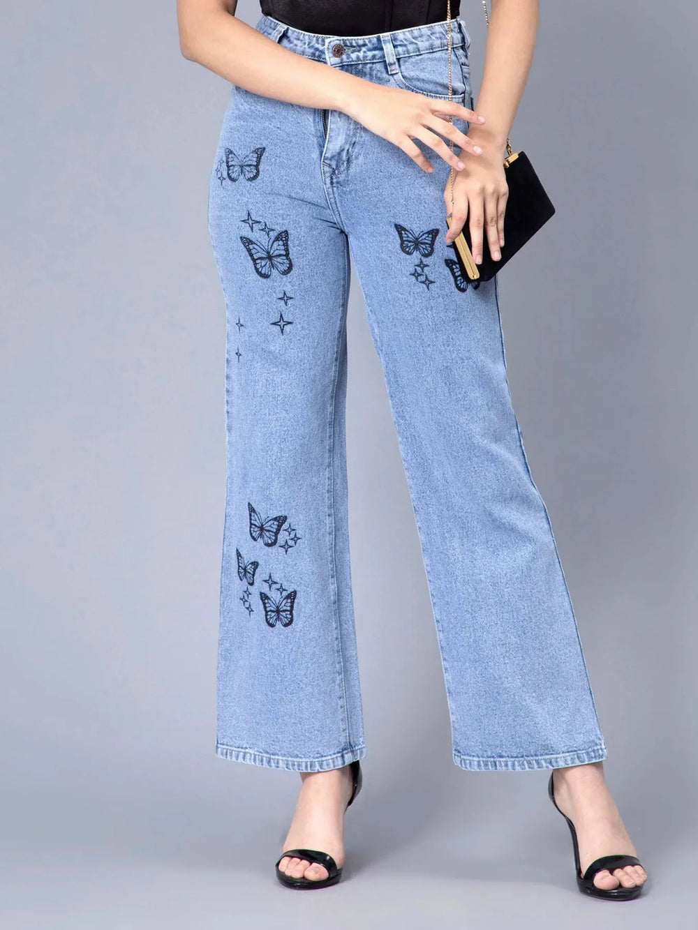 Butterfly Print Jeans