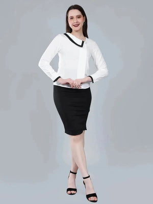 Asymmetrical Collar Blouse