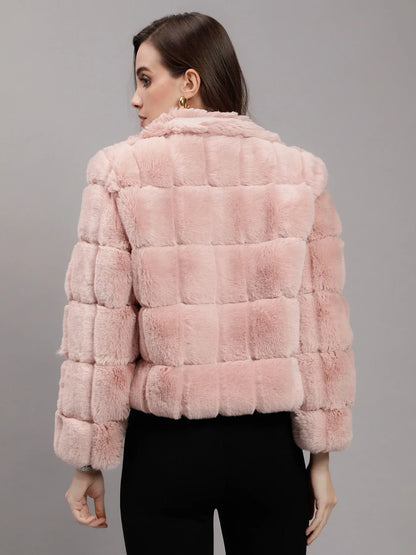 Faux Rabbit Fur Coat