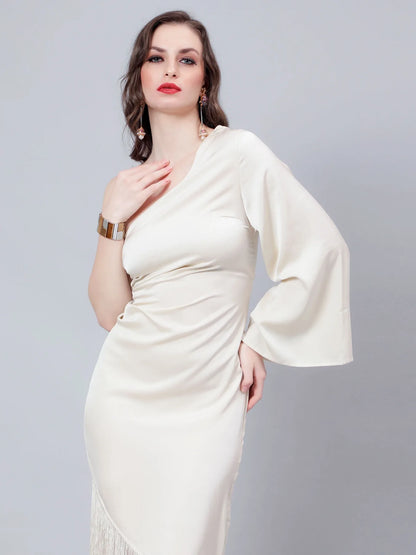 Fringe-Trimmed Party Dress