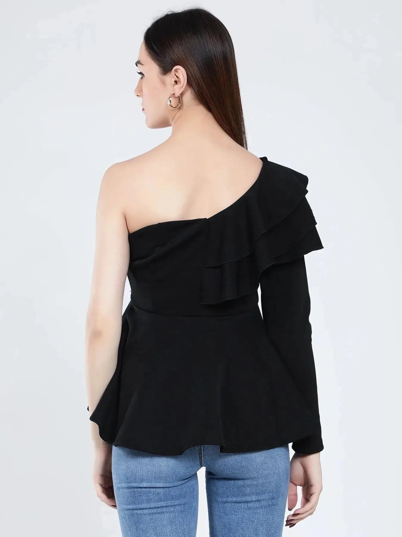 Off-Shoulder Peplum Blouse