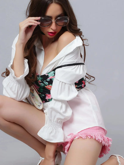 Floral Cami and Shirt Set