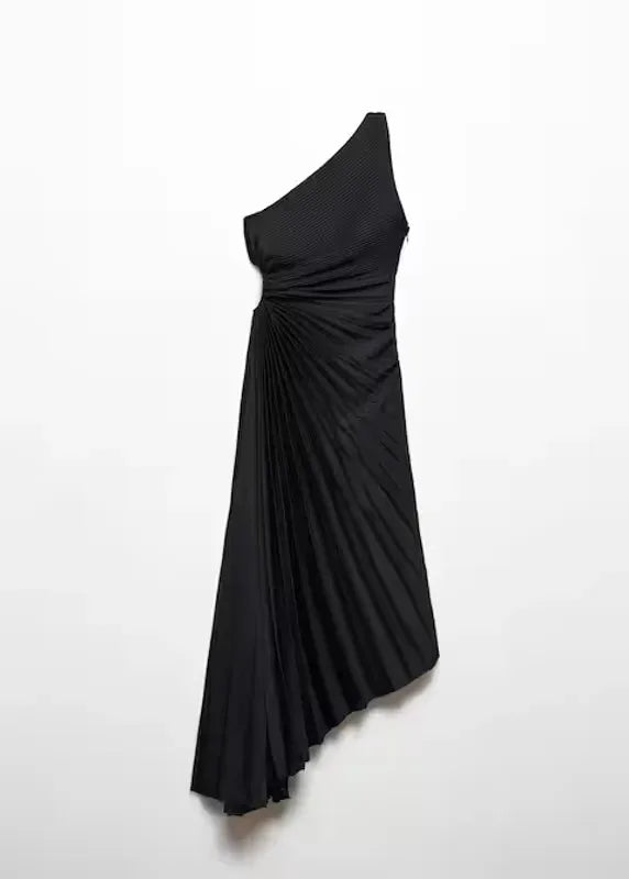 One Shoulder Pleated Maxi Dress for Women – ANNY