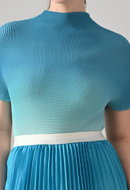 Ombre Pleated Two-Piece Set