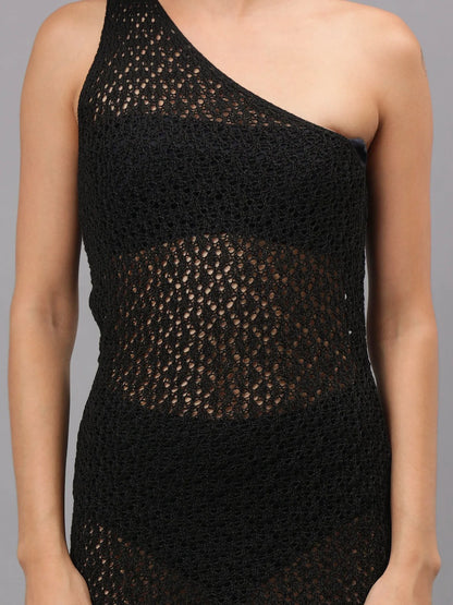 One Shoulder Crochet Cover Up