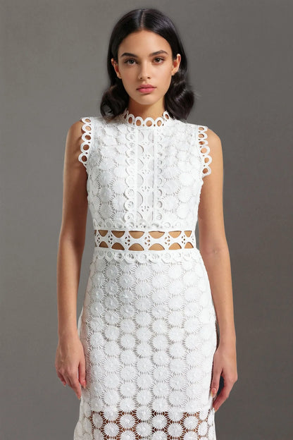 Lace Sleeveless Maxi Dress