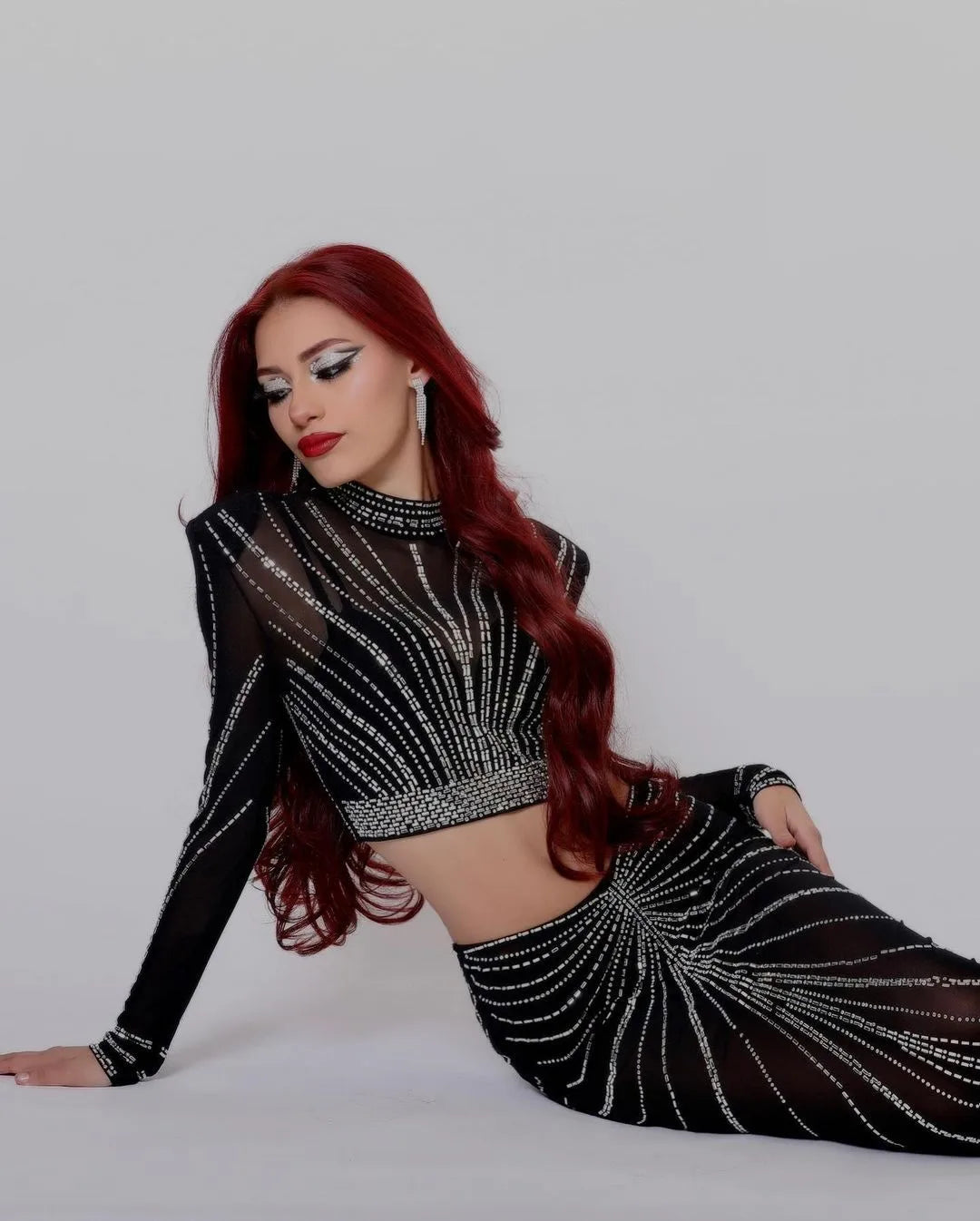 Embellished Studded Two-Piece Set