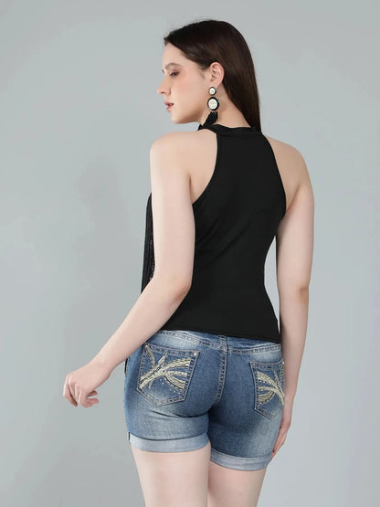 Fringe Halter Top