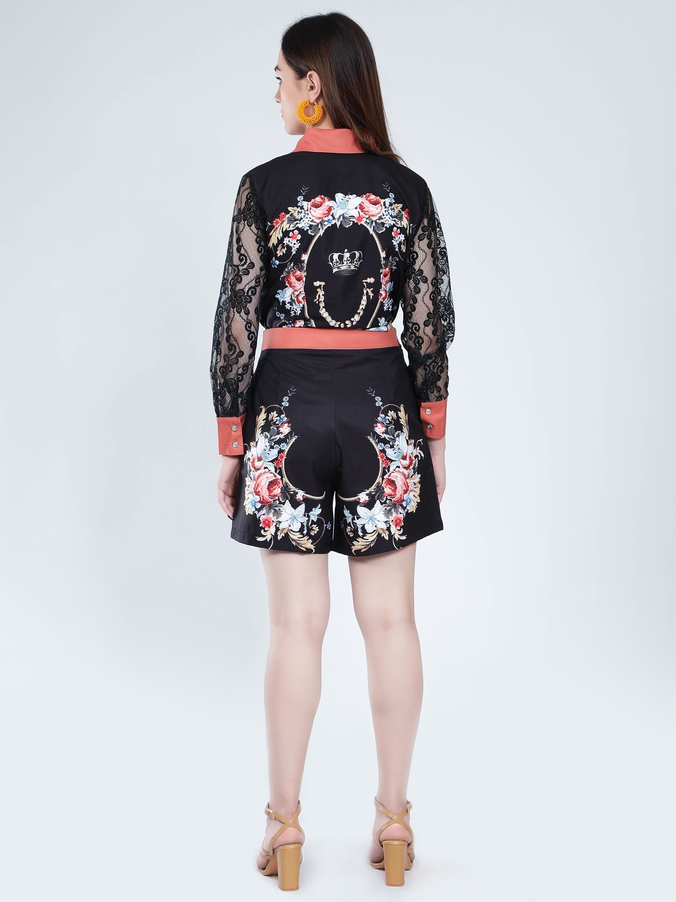 Vintage Floral Two-Piece Set