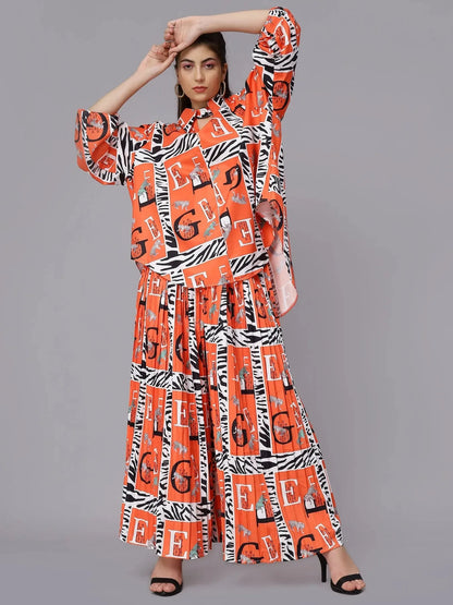 Tiger Print Oversized Two-Piece Set