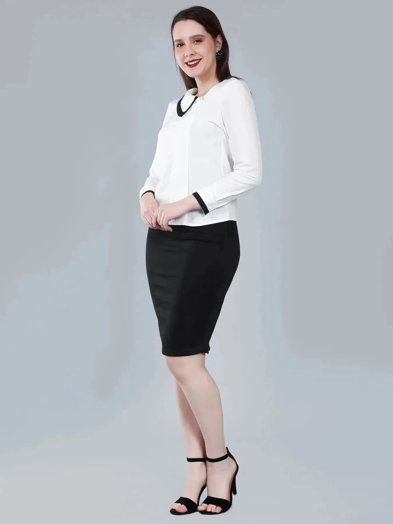 Asymmetrical Collar Blouse