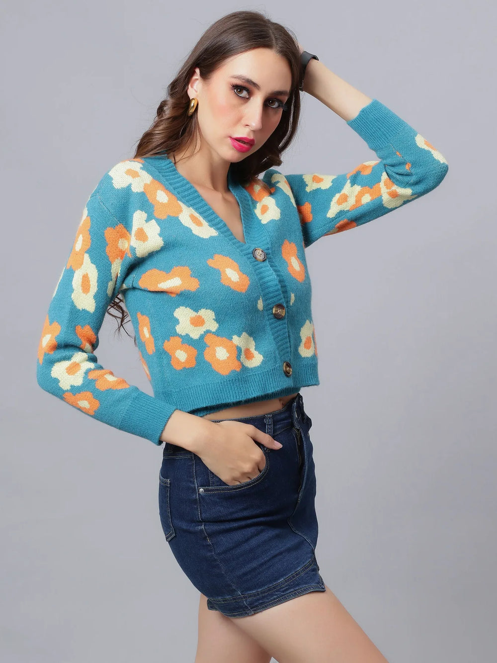 Floral Cardigan Two Piece Set