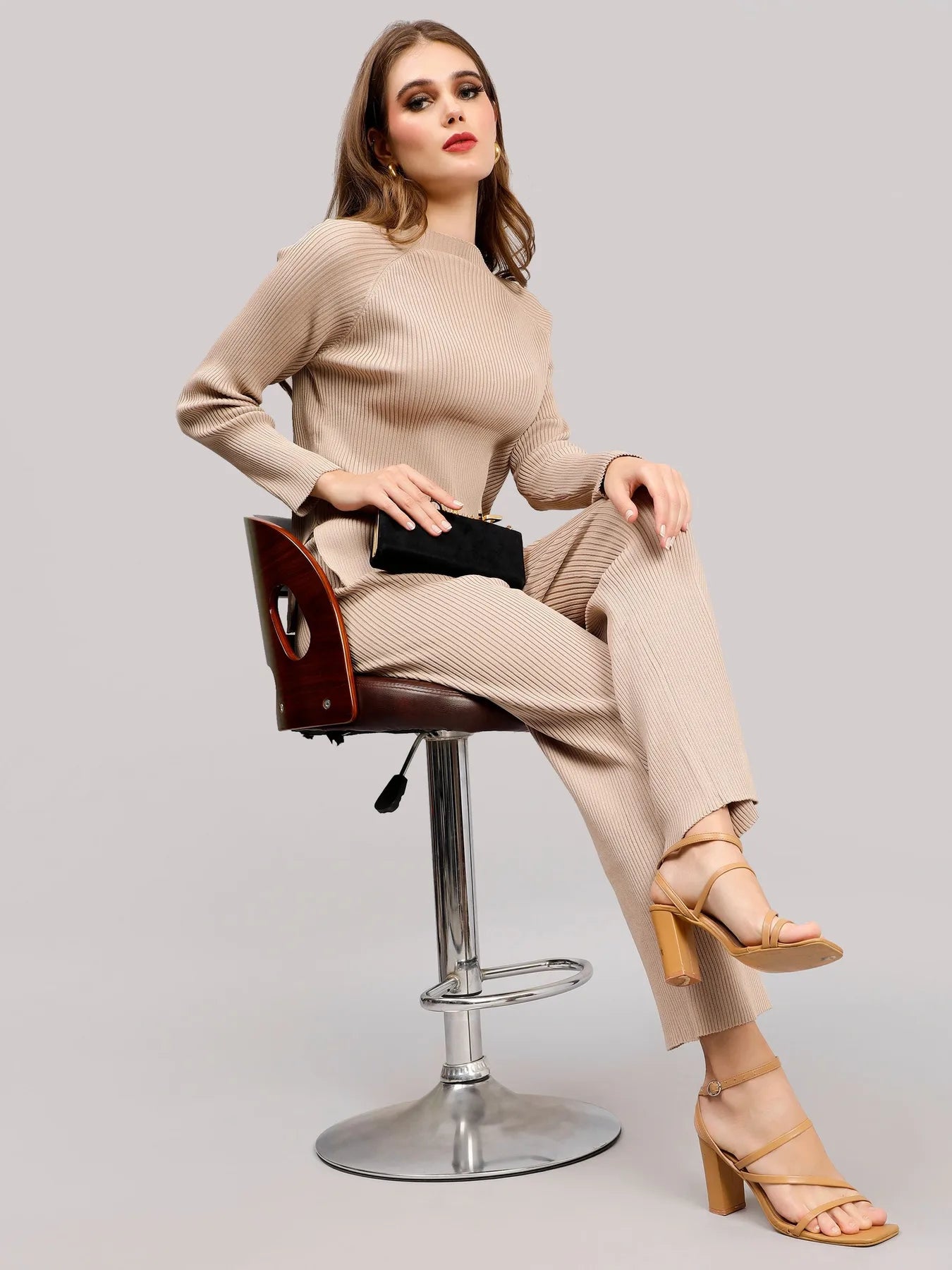 Casual Knitted Two Piece Set