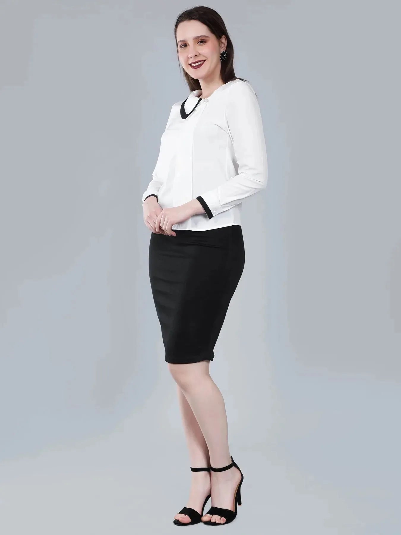 Asymmetrical Collar Blouse