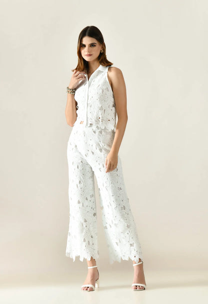 Floral Hollow Lace Co-ord Set