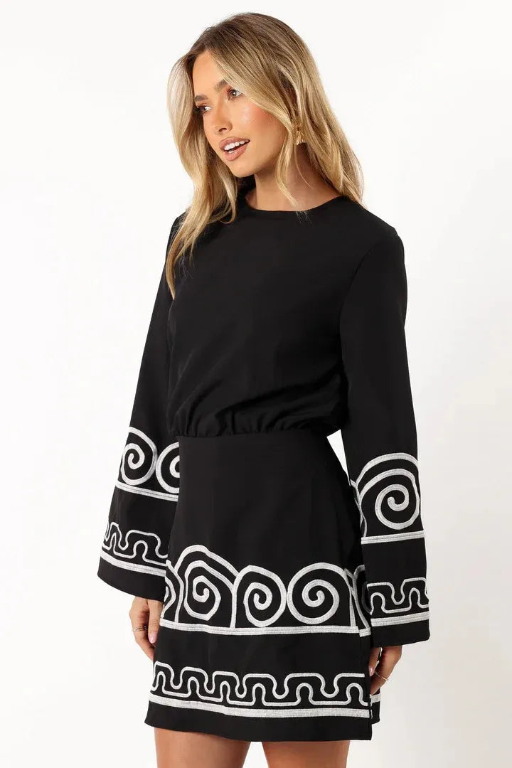 Embroidered Short Dress