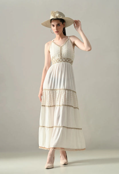 Schiffli Charm Maxi Dress