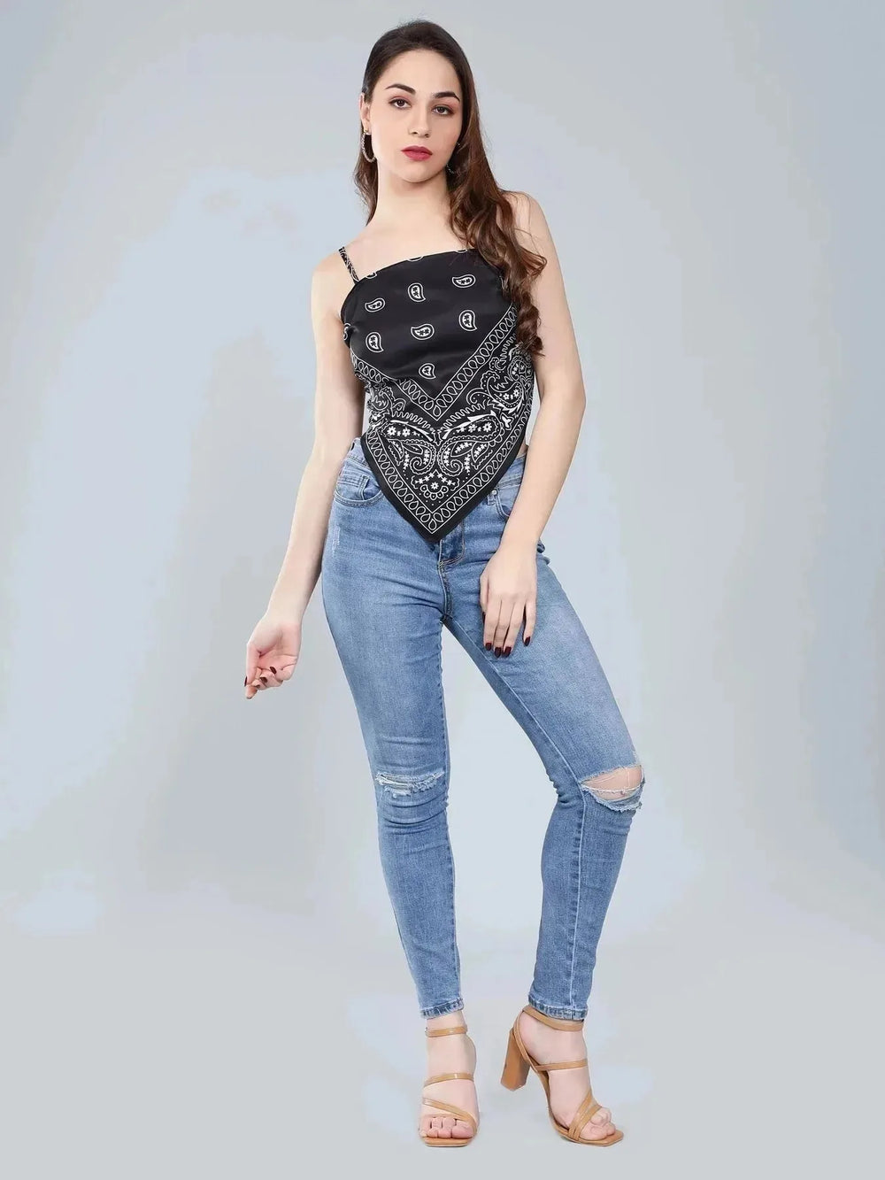 Backless Scarf Top