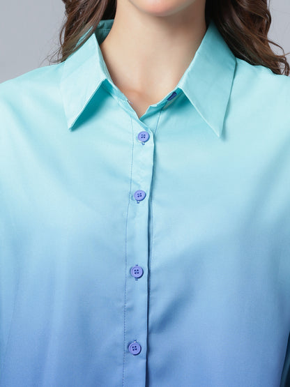 Gradient Blue Two-piece Set