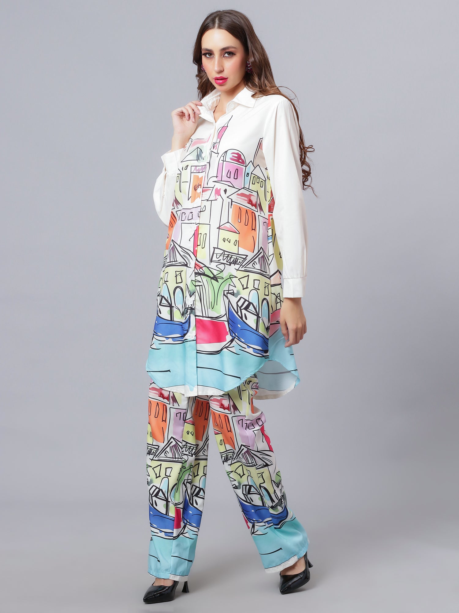 Town House Printed Two-Piece Set