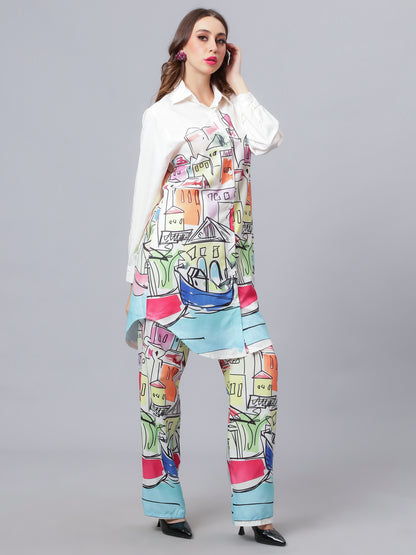 Town House Printed Two-Piece Set