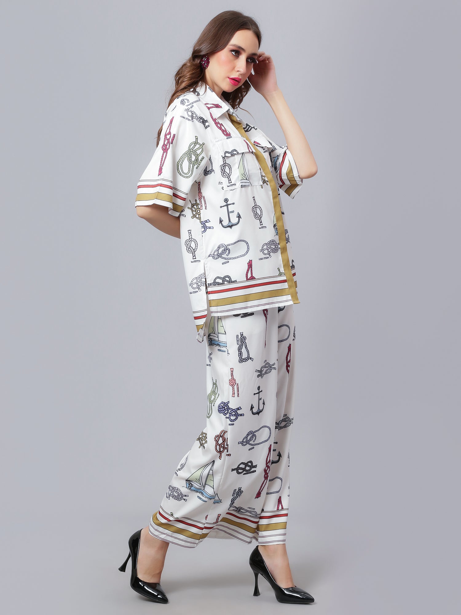 Sail Away Printed Two-Piece Set