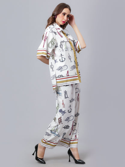 Sail Away Printed Two-Piece Set