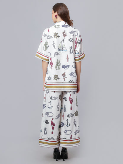 Sail Away Printed Two-Piece Set