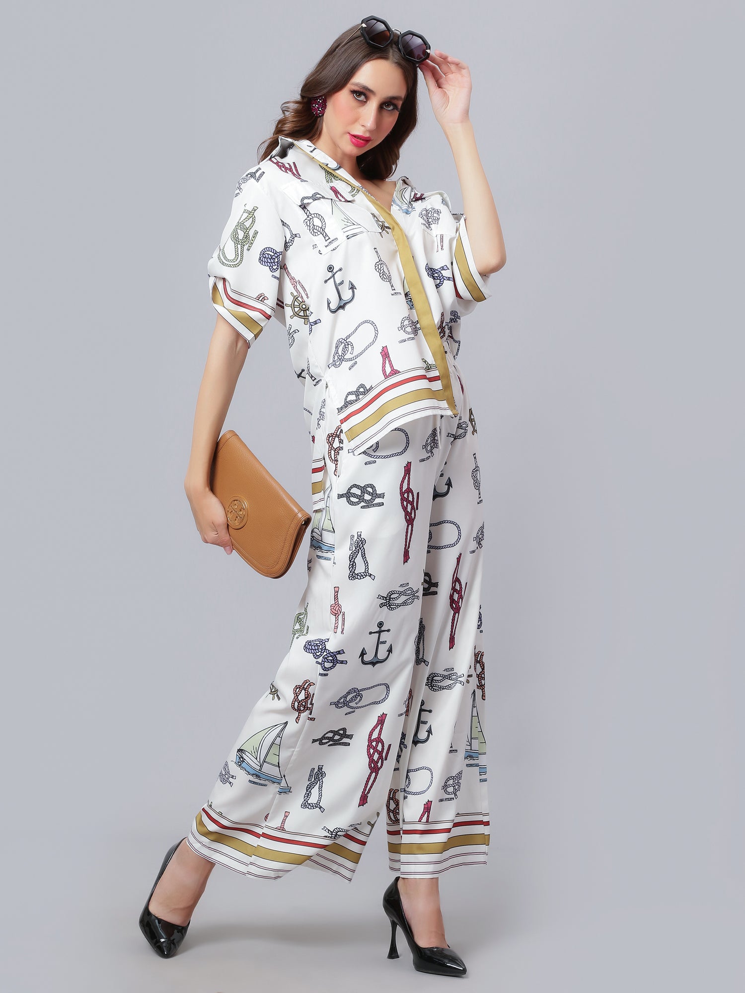 Sail Away Printed Two-Piece Set