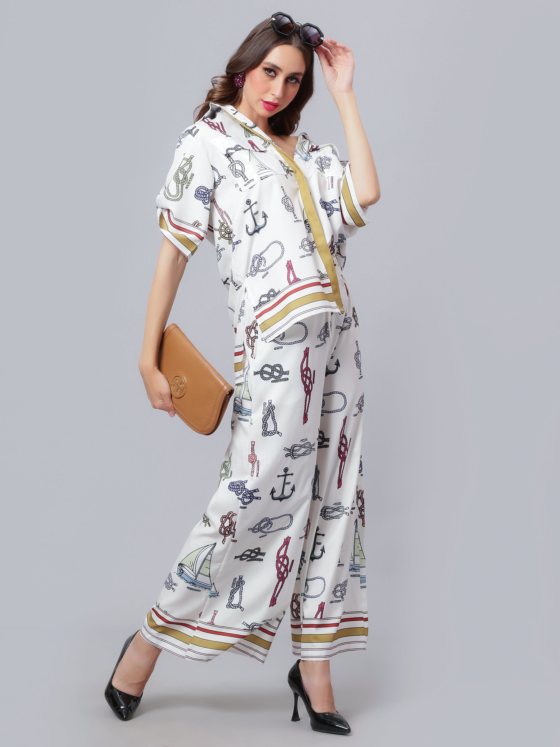 Sail Away Printed Two-Piece Set