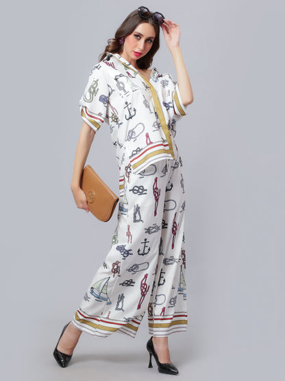 Sail Away Printed Two-Piece Set