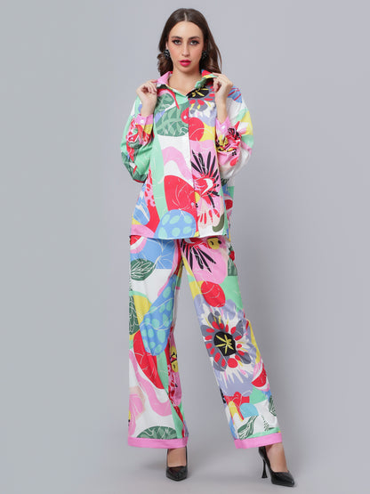 Multicolour Printed Two-Piece Set