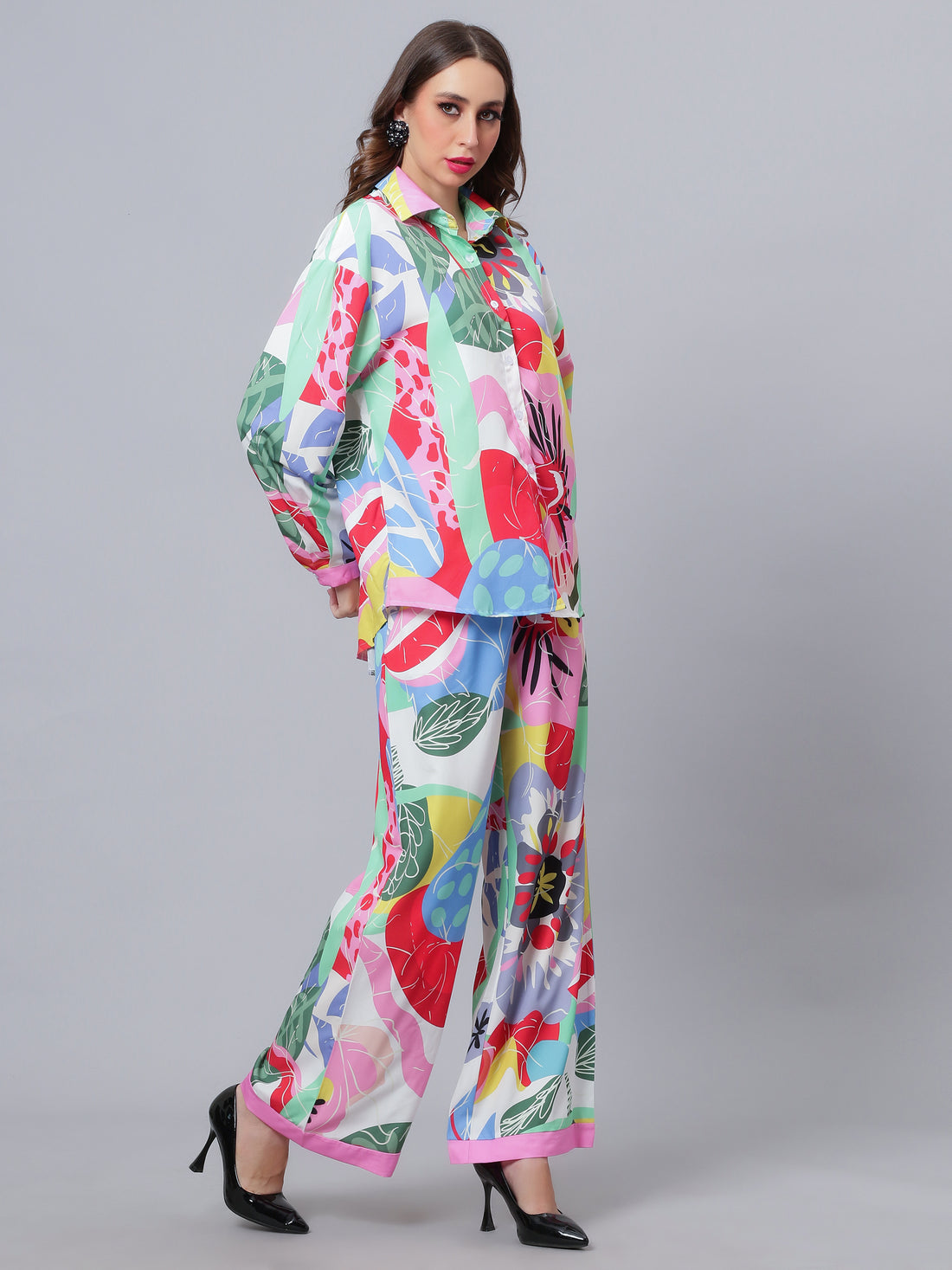 Multicolour Printed Two-Piece Set