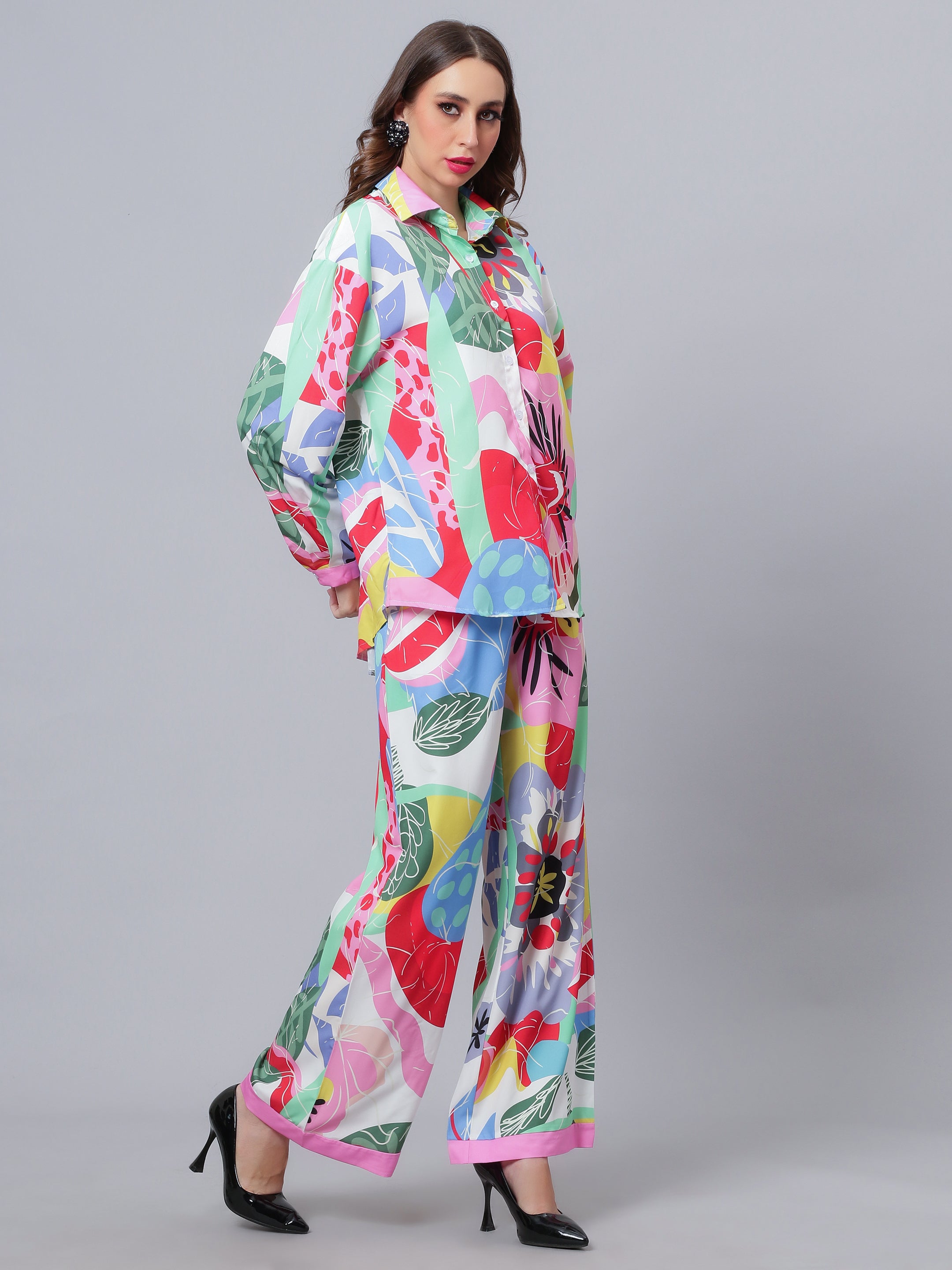 Multicolour Printed Two-Piece Set
