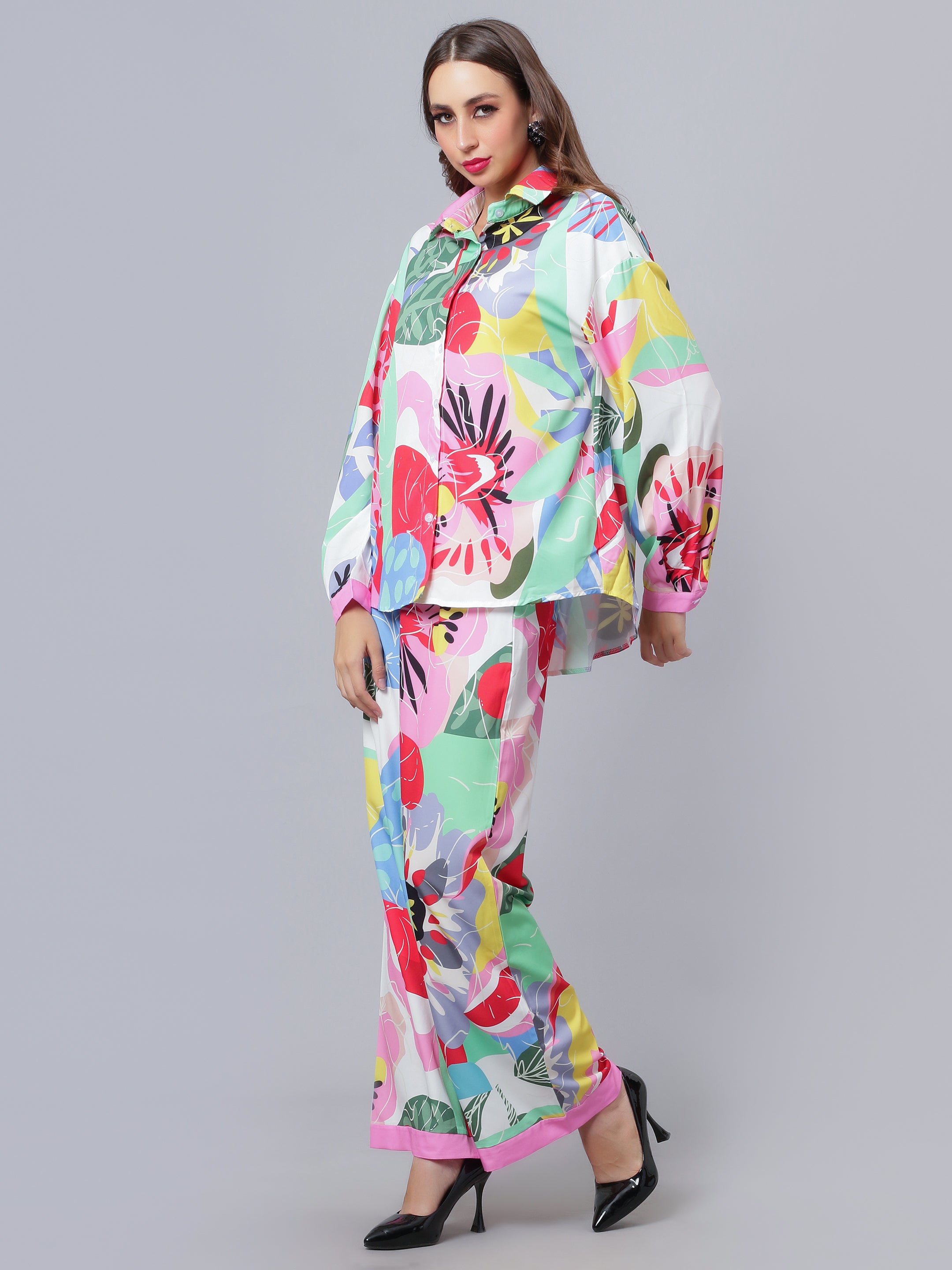 Multicolour Printed Two-Piece Set