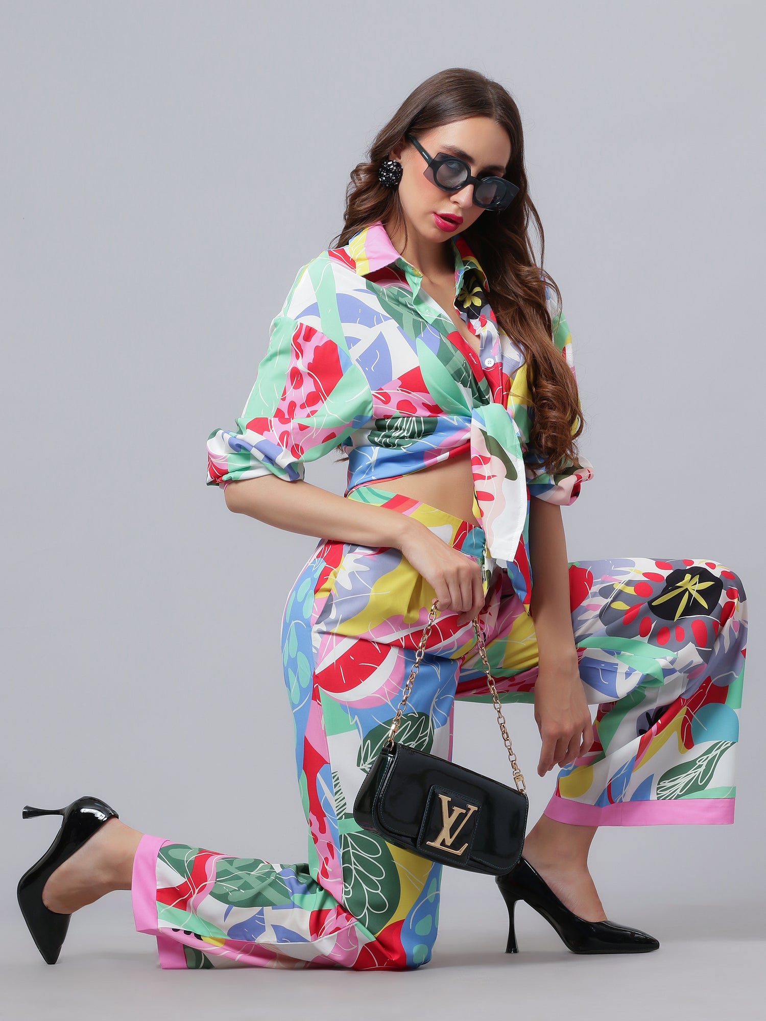 Multicolour Printed Two-Piece Set