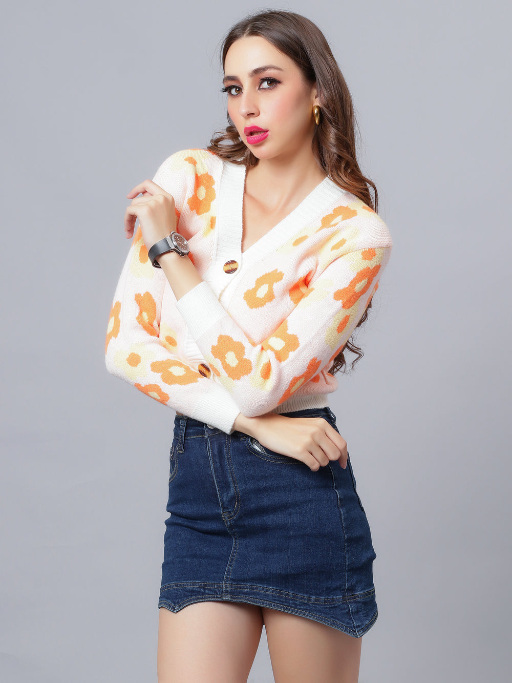 Floral Cardigan Two Piece Set