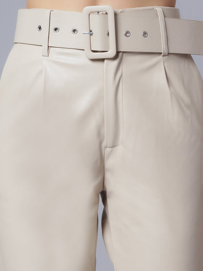 Faux Leather Winter Pants
