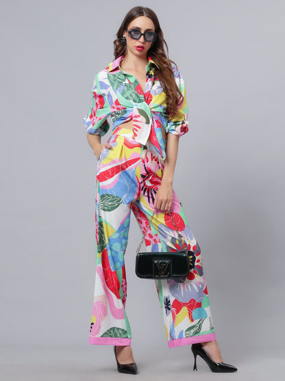 Multicolour Printed Two-Piece Set