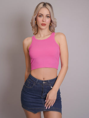 Padded Ribbed Crop Top