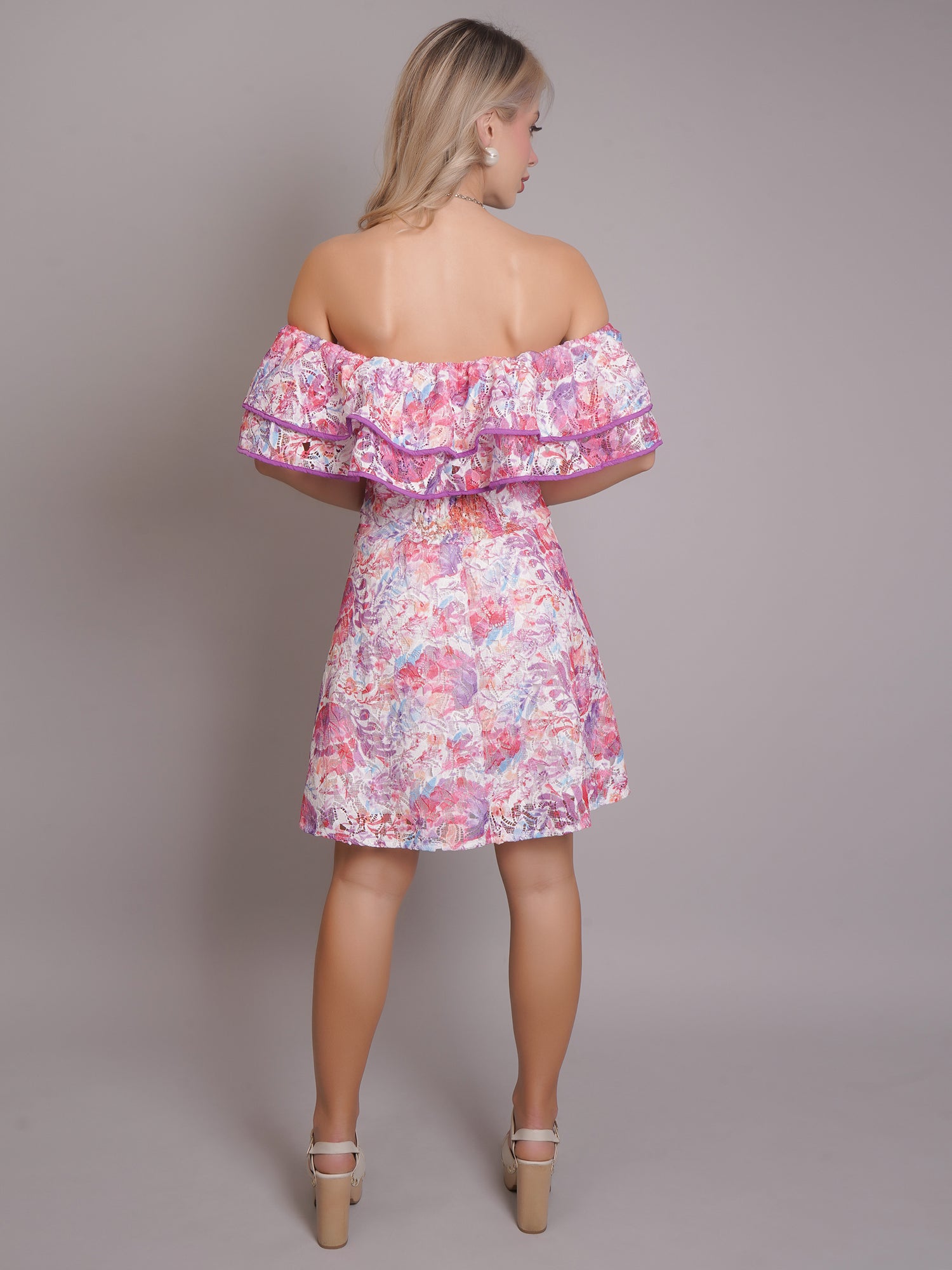 Floral Ruffle Mini Dress